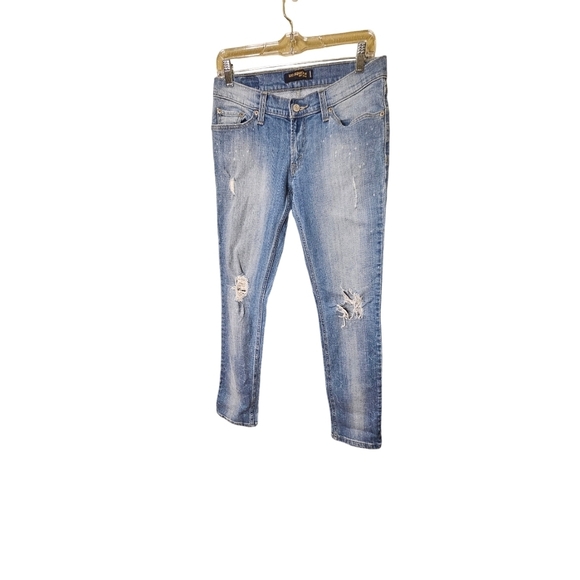 Levis too super low, y2k distressed jeans.  Size 9 - Picture 1 of 5